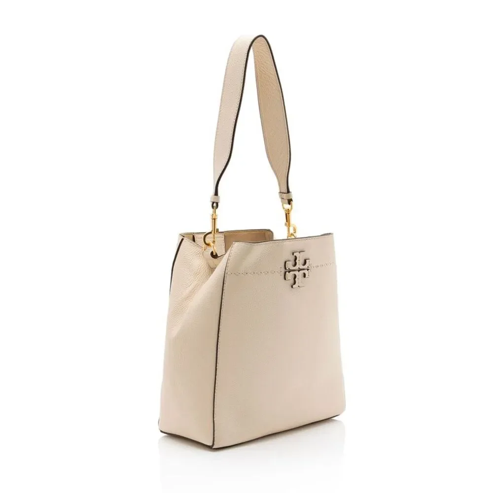Tory Burch Leather McGraw Bucket Bag